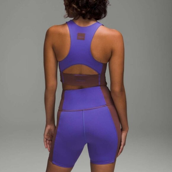 Lululemon Hike to Swim Purple, Brown High Neck Sports Bra Size S - Picture 6 of 15